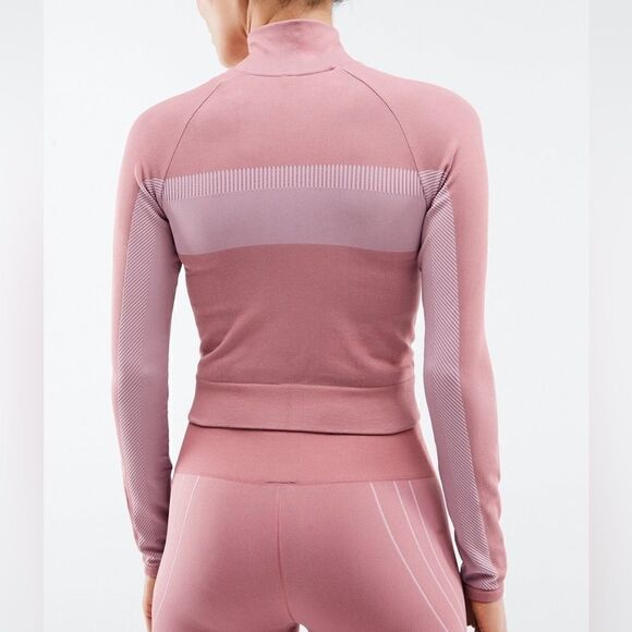 Fabletics Pink Canyon / Lavender Lustre Tory Cropped Seamless Jacket - Picture 5 of 9